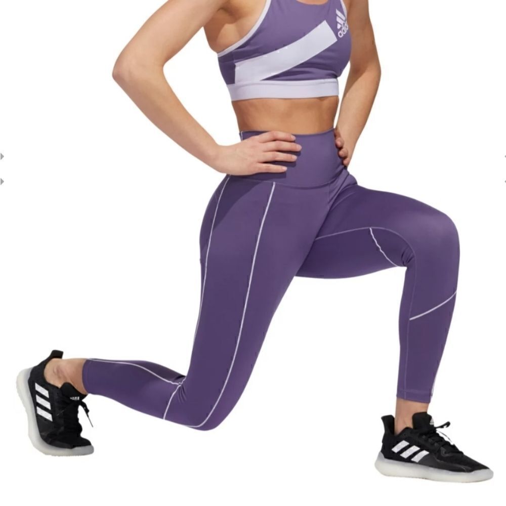 Adidas Believe This Tight 2.0 Women's Leggings Size Small S Tech Purple White